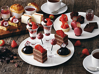 2024年1月5日(金)〜2月29日(木)紅ほっぺとビーントゥバーチョコレートが主役Strawberry & Bean-to-bar Chocolate Afternoon Tea