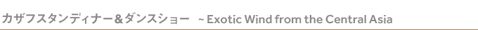 JUtX^fBi[_XV[@`Exotic Wind from the Central Asia